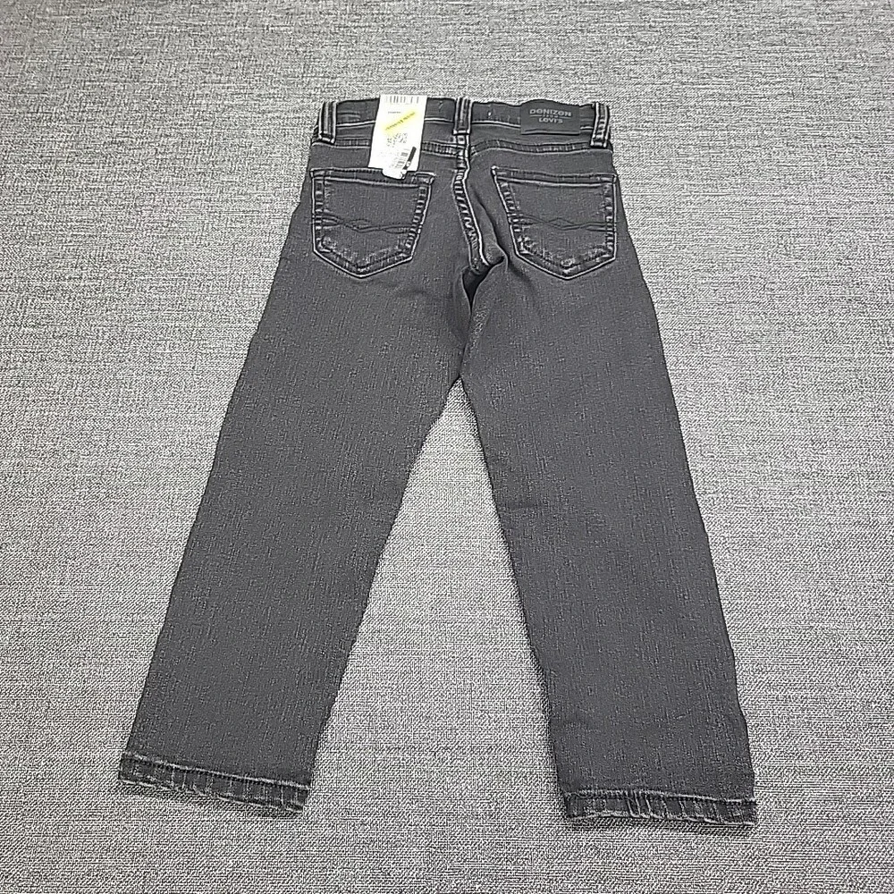 DENIZEN from Levi's Boy's Black Taper Adjustable Waist Jeans Size 4